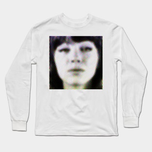 Anna Karina 60s Halftone Style Design Long Sleeve T-Shirt